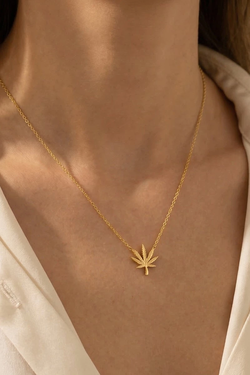 Cannabis Leaf Pendant Necklace