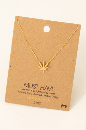 Cannabis Leaf Pendant Necklace