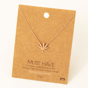 Cannabis Leaf Pendant Necklace