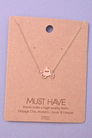 Dainty Carriage Pendant Necklace