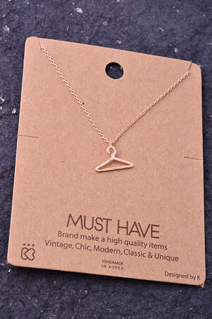 Clothes Hanger Pendant Necklace
