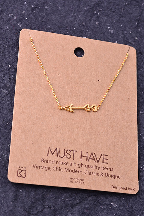 Dainty Heart Arrow Pendant Necklace