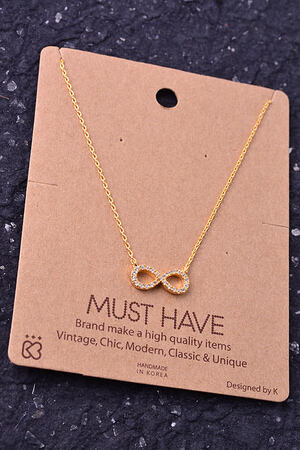 Rhinestone Infinity Pendant Necklace