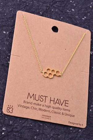 Honeycomb Pendant Necklace