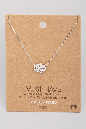 Dainty Hamsa Pendant Necklace