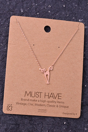 Shrieking Cat Pendant Necklace