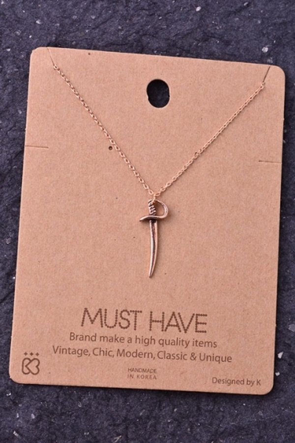 Cutlass Sword Pendant Necklace
