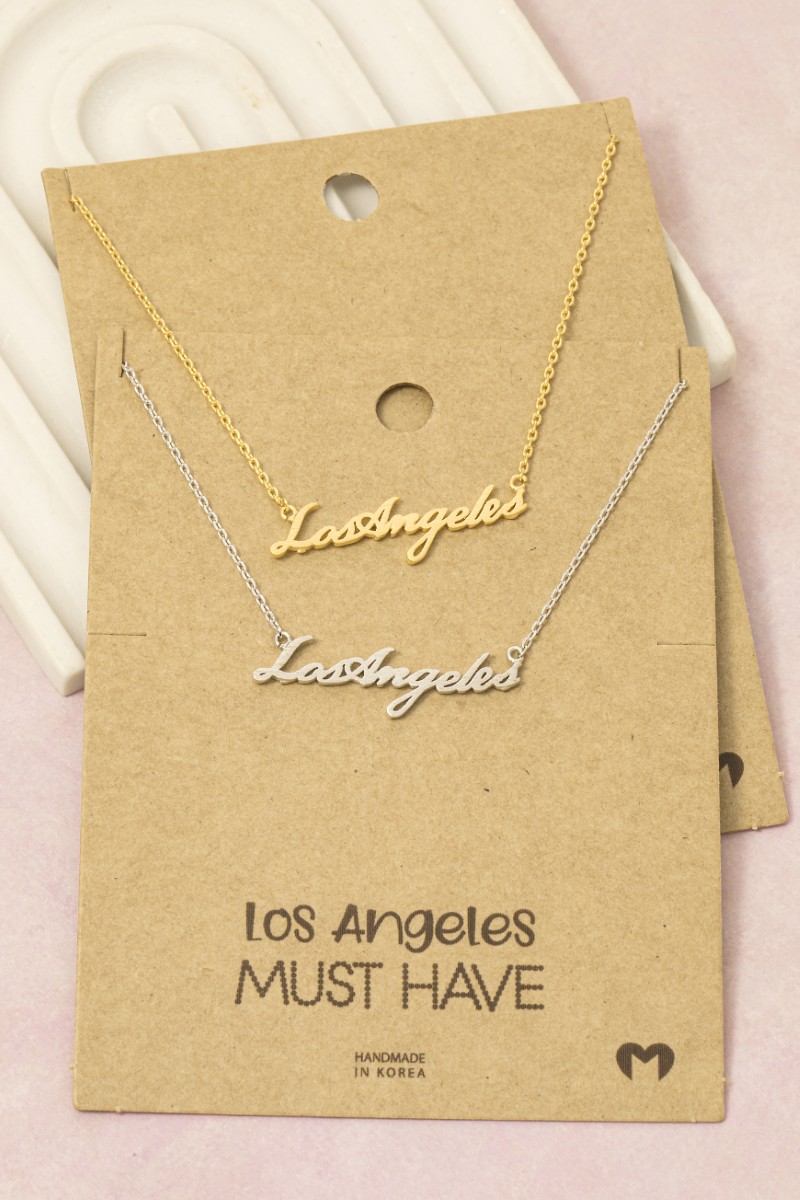 Handwritten Los Angeles Necklace