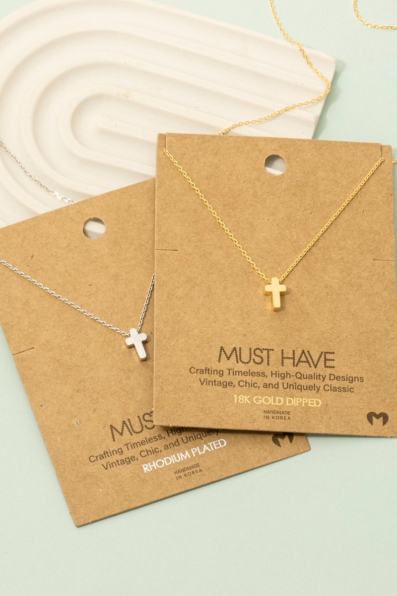 Dainty Mini Cross Pendant Necklace