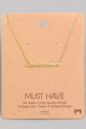 Cursive Santa Monica Pendant Necklace