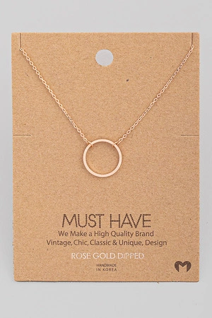 Circle Pendant Necklace