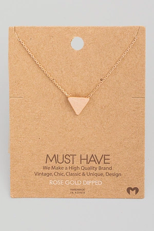 Solid Triangle Pendant Necklace
