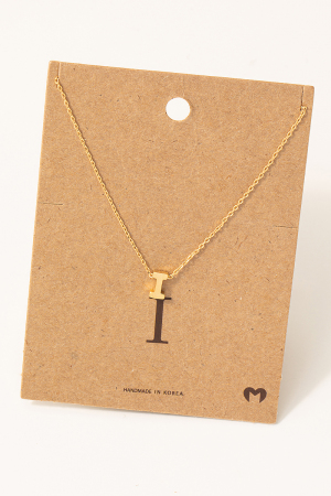 Initial I Pendant Necklace