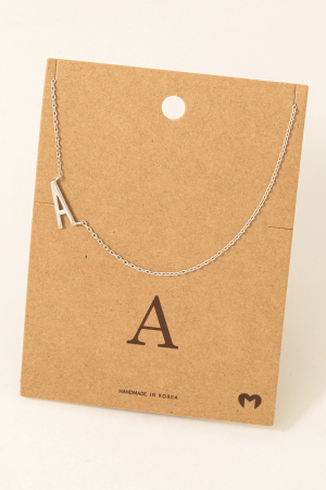 Delicate Initial Letter Pendant Necklace