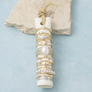 Pearl And Signet Stackable Ring Set