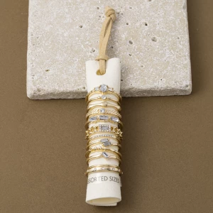 Crystal Baguette Stackable Ring Set