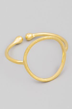 Gold Dipped Circle Cutout Ring