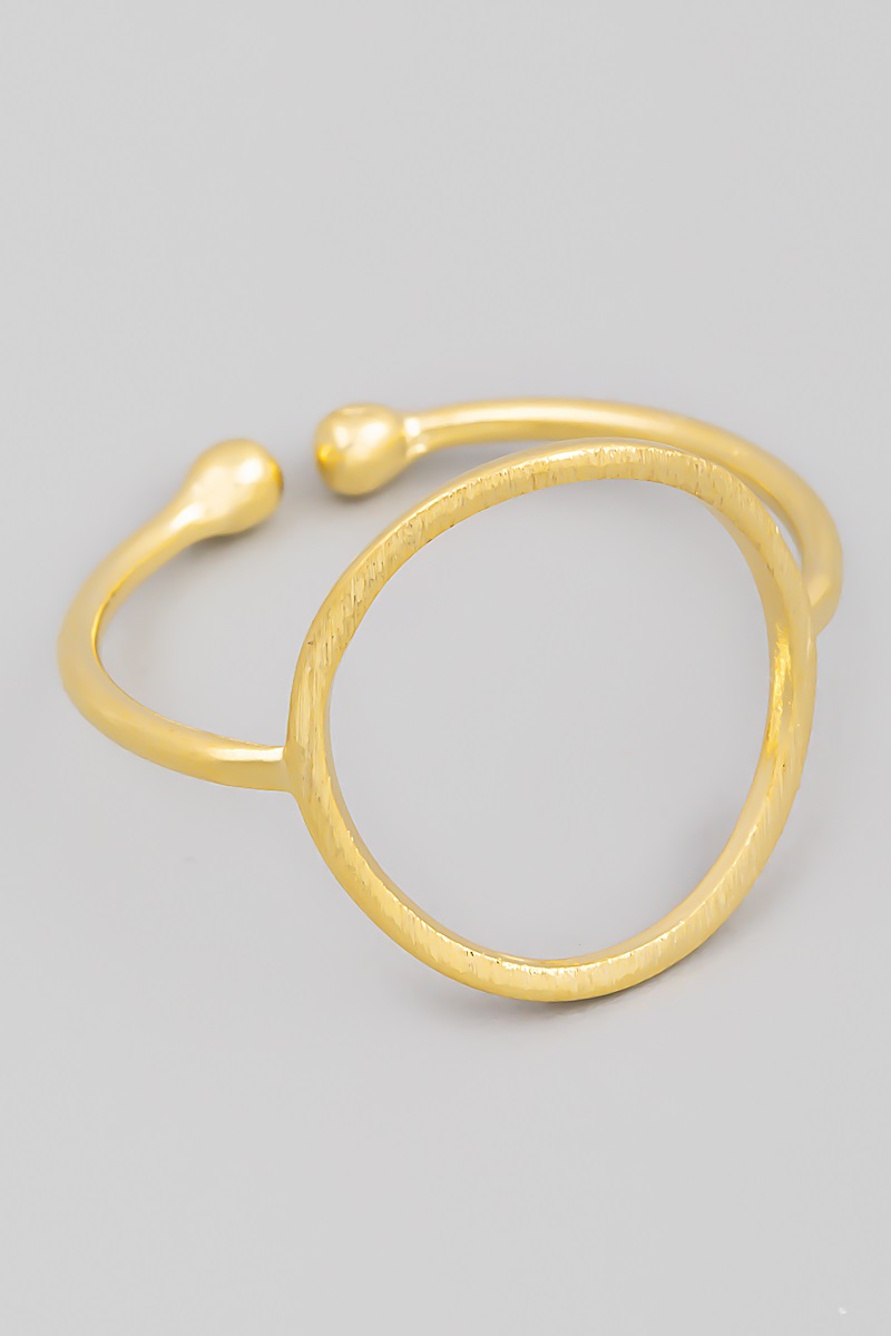 Gold Dipped Circle Cutout Ring