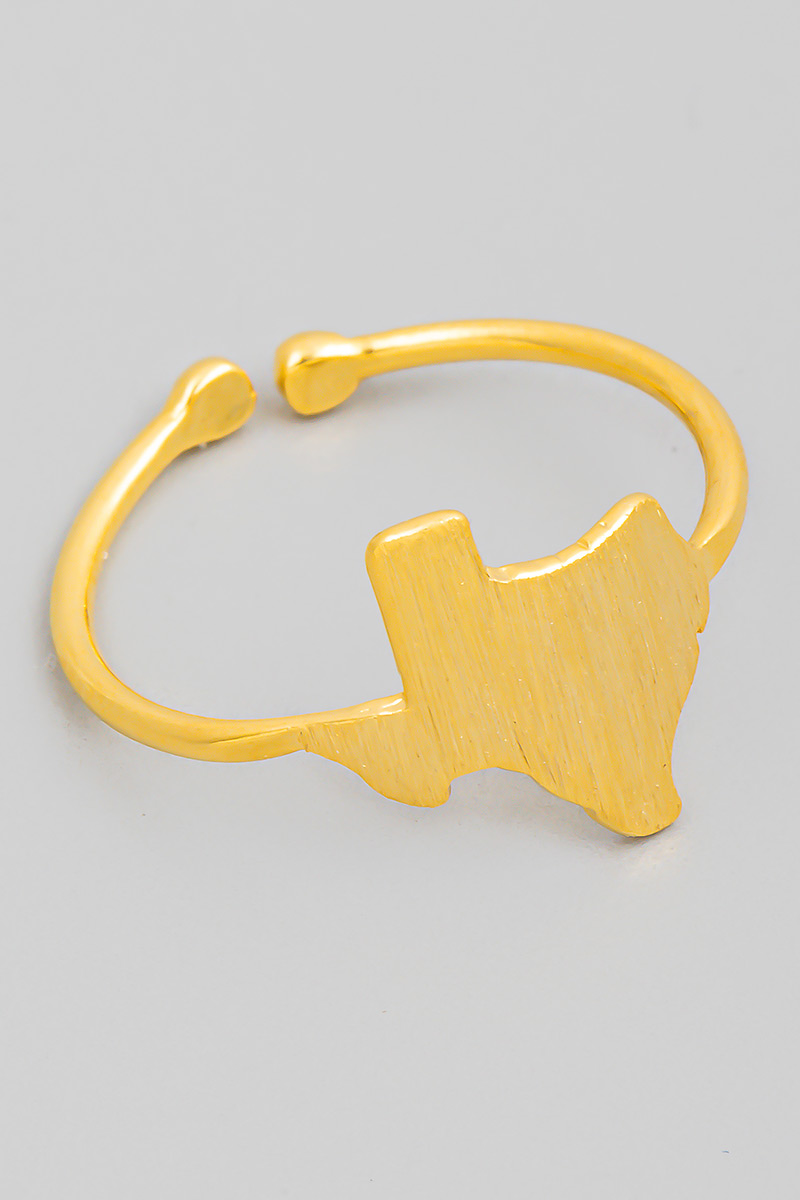 Gold Dipped Texas State Ring