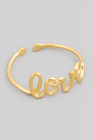 Gold Dipped Handwritten Love Ring