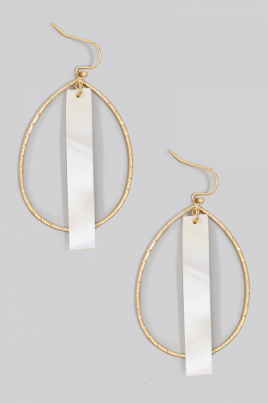 Rectangle Bar Drop Teardrop Earrings