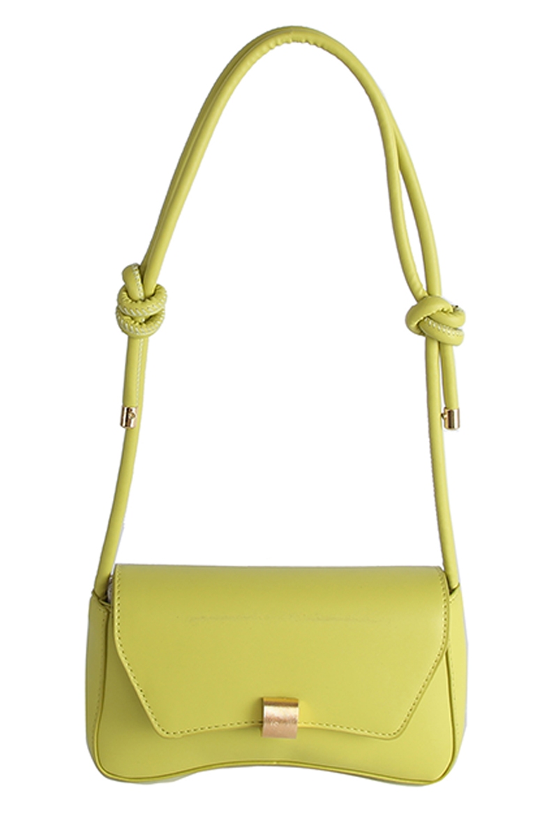 Faux Leather Rope Strap Shoulder Bag