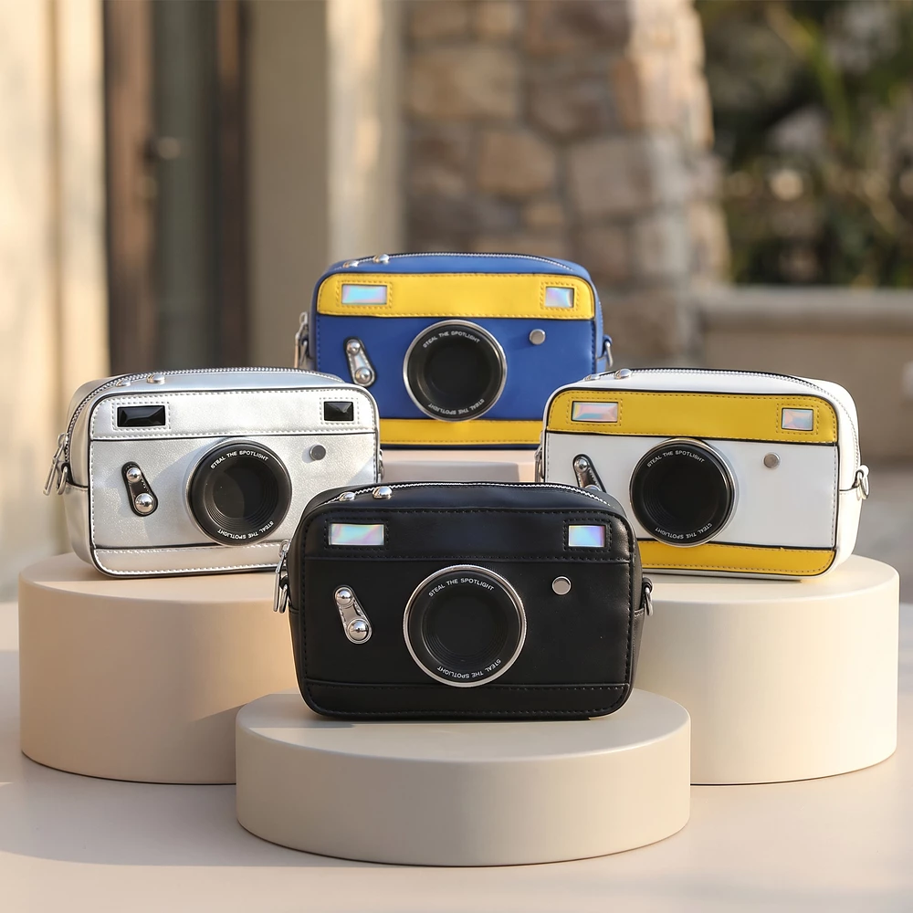 Retro Camera Shaped Novelty Crossbody Bag