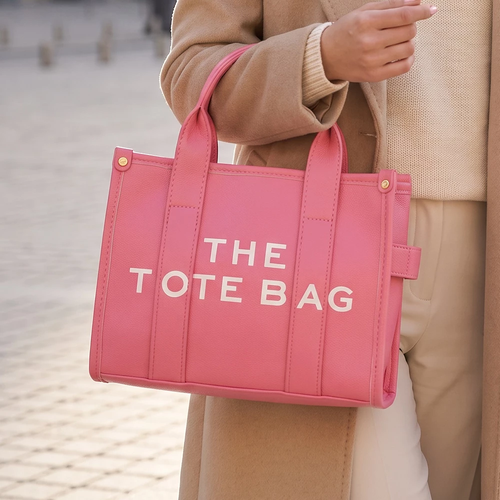 Lettered Vegan Leather Mini Tote Bag