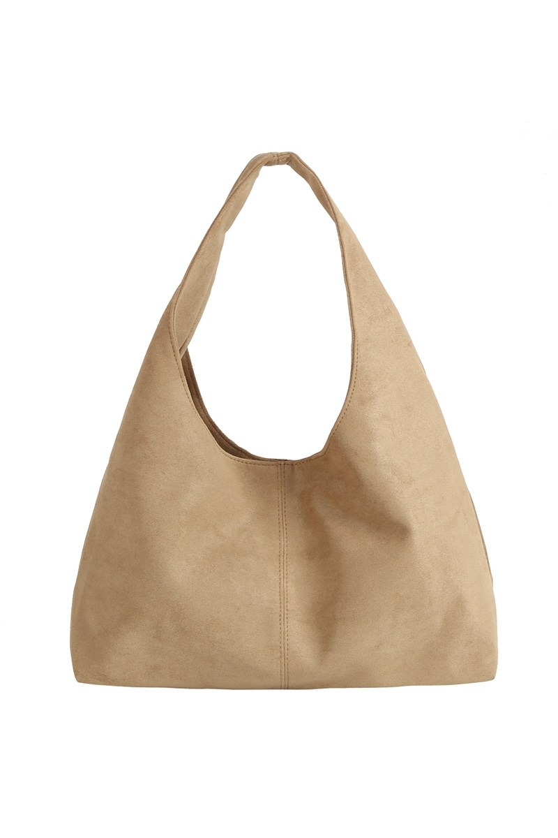 Faux Suede Shoulder Bag