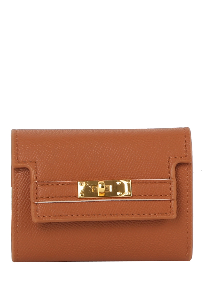 Simple Turn Lock Envelope Clutch Bag