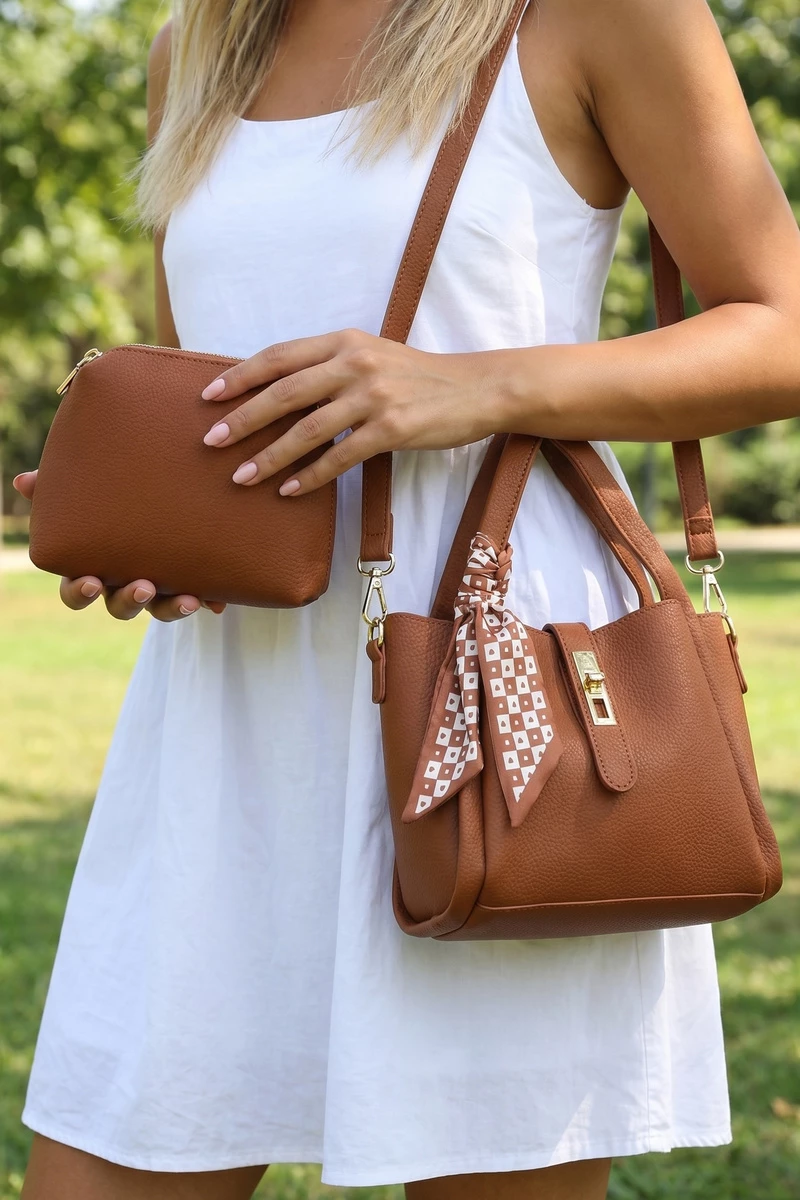 3 Piece Croc Embossed Satchel And Wallet Set
