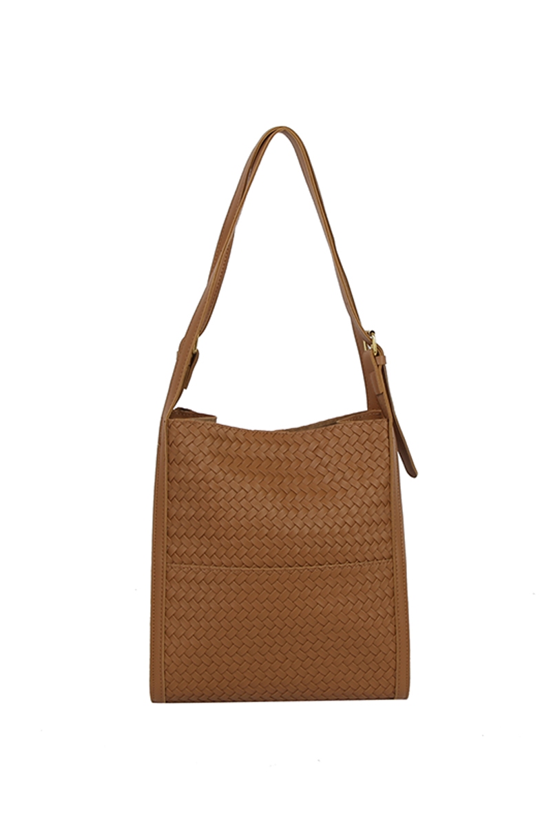 Fashion Woven Faux Leather Shoulder Bag