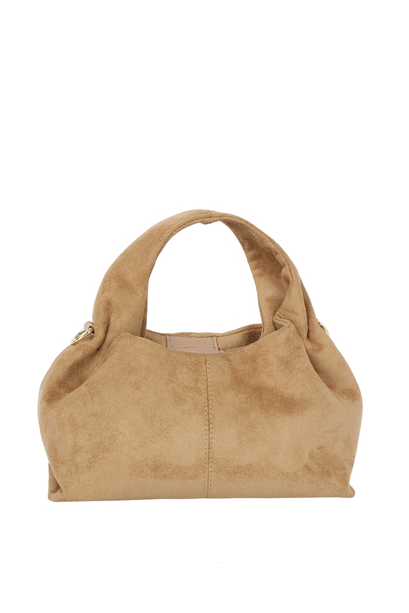 Baggy Faux Suede Satchel Hand Bag