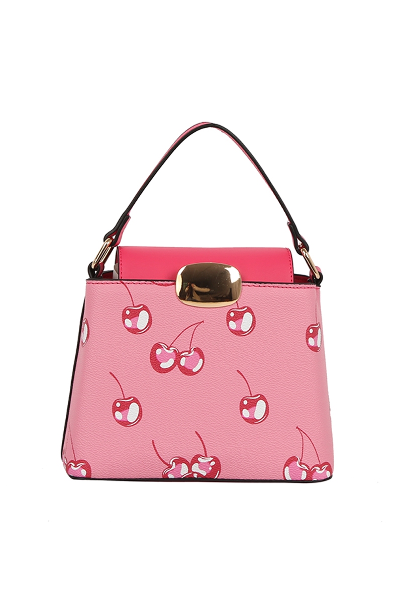 Printed Top Handle Satchel Hand Bag