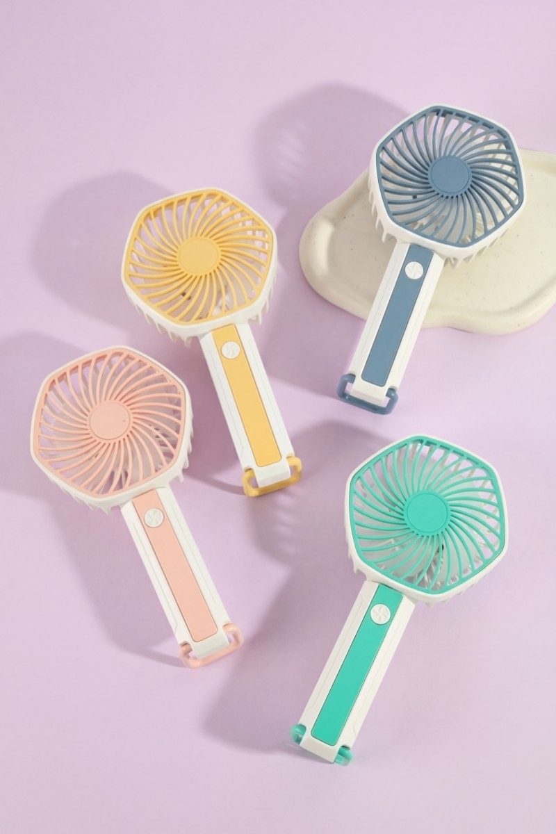 Hexagonal Handheld Rechargeable Fan