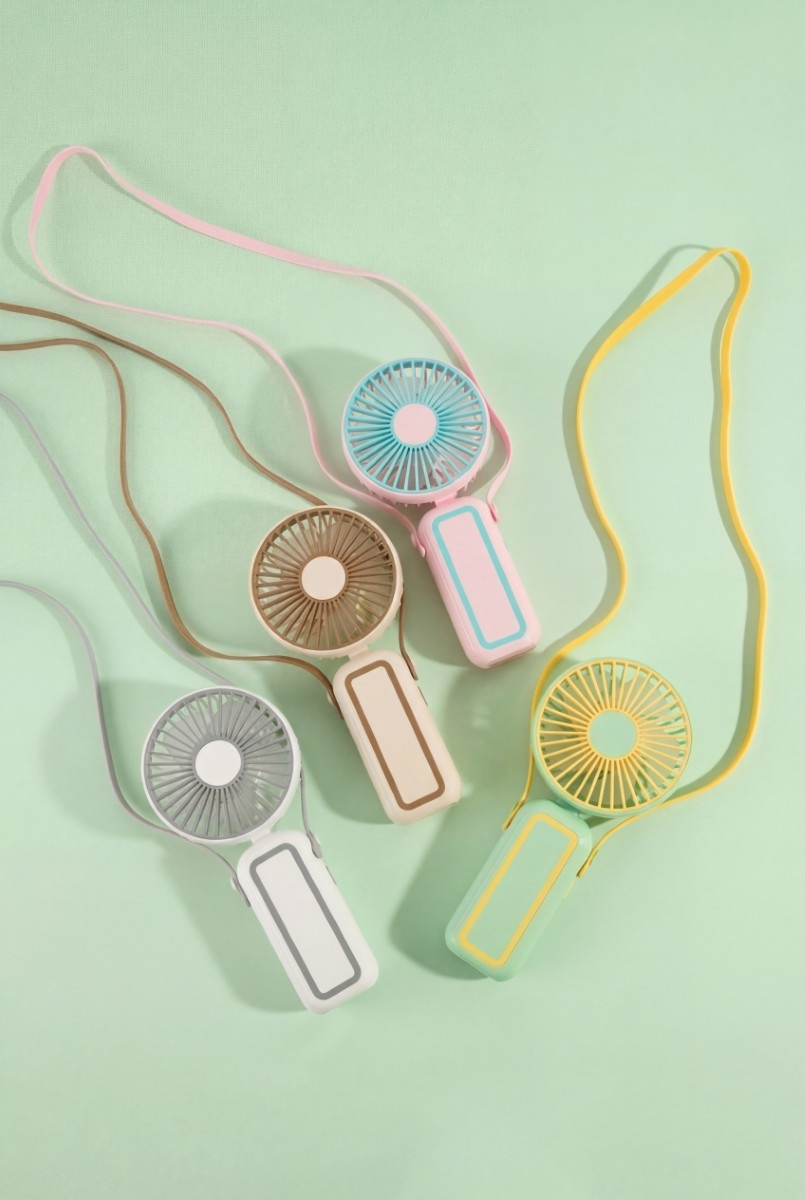 Round Handheld Rechargeable Fan