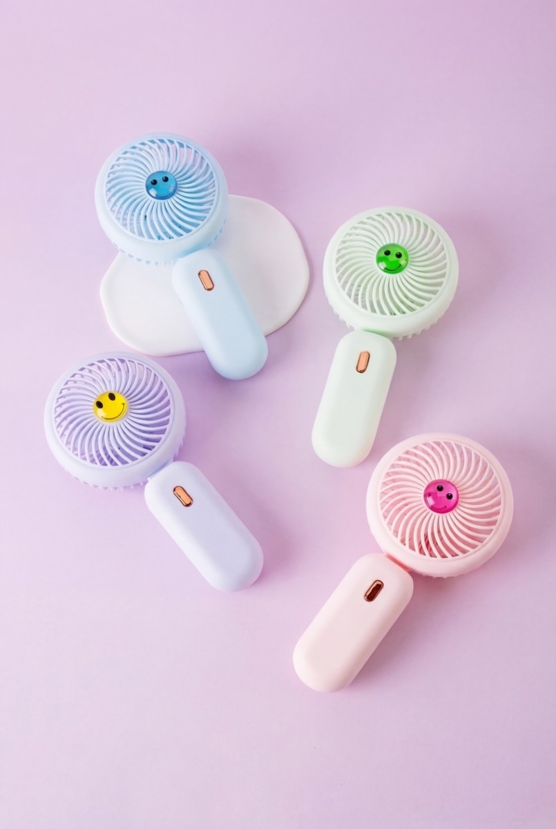 Happy Face Rechargeable Handheld Fan