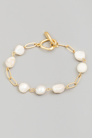 Pearl Beaded Chain Bracelet