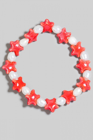 Starfish And Pearl Beaded Bracelet