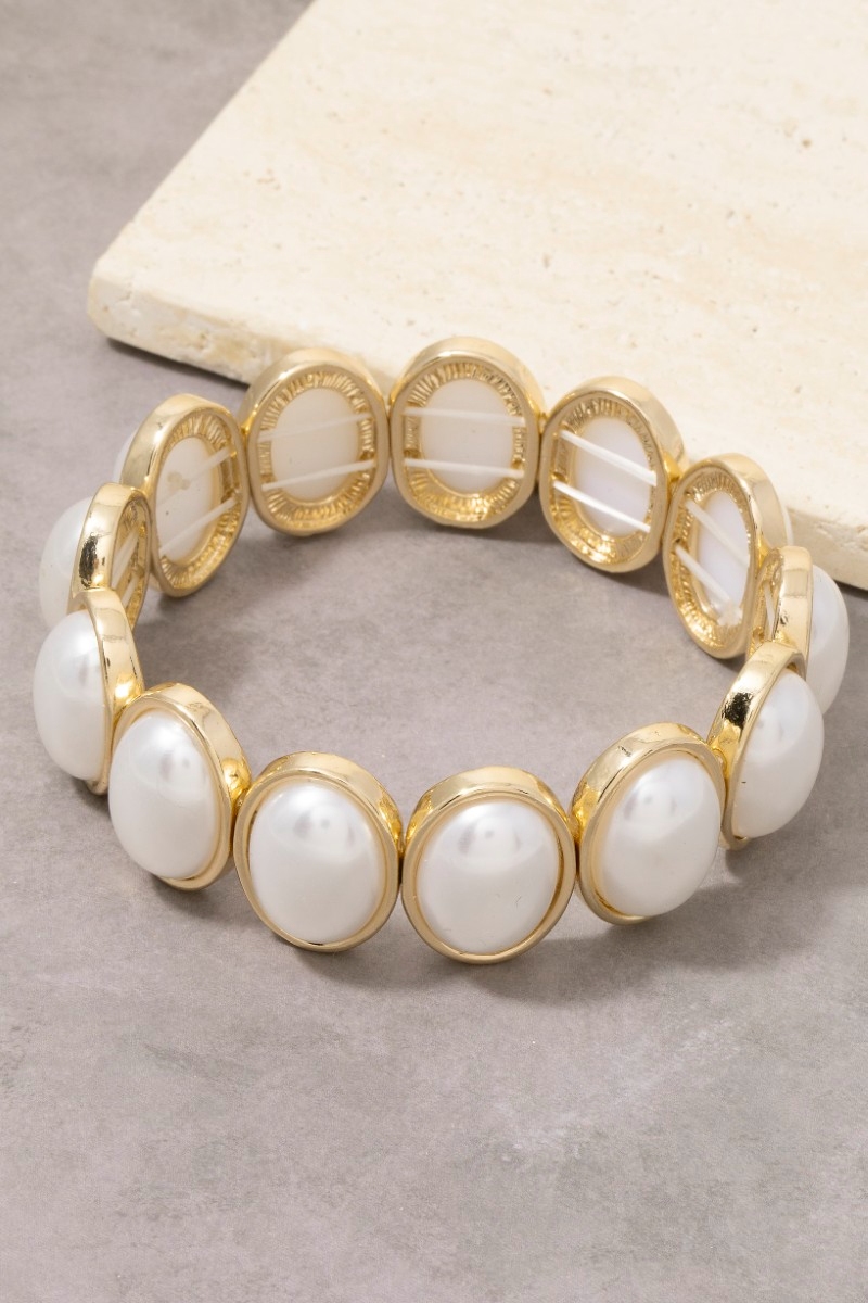 Pearl Ovals Elastic Bracelet