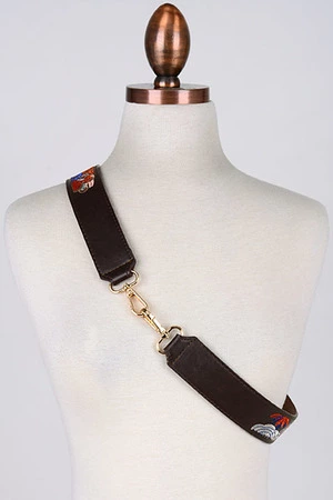 Floral Stitched Bag Strap.