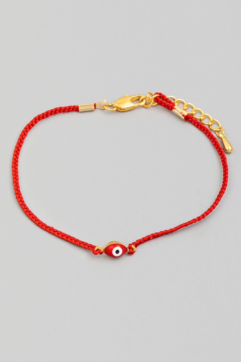 Dainty Evil Eye Cord Bracelet