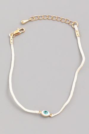 Dainty Evil Eye Cord Bracelet