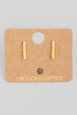 Elegant Dainty Jewel Bar Studs Earrings