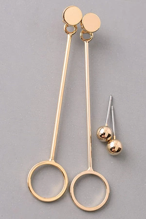 Swinging Geo Dangle Earrings.