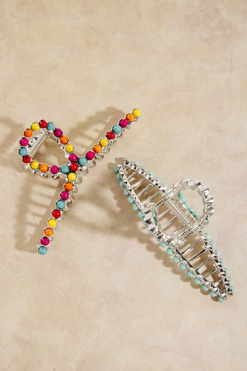 Stone Ball Studded Hair Claw