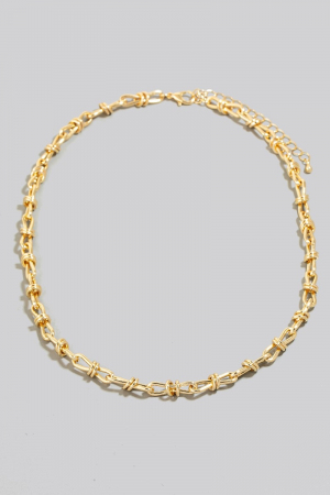 Knot Cable Chain Link Necklace