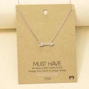 Jewel Trim Arrow Necklace
