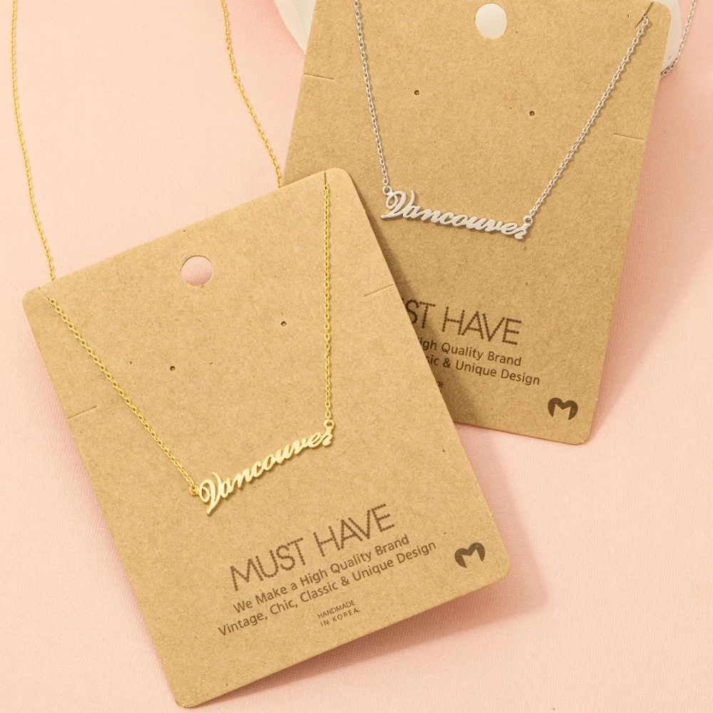 Vancouver Handwritten Pendant Necklace