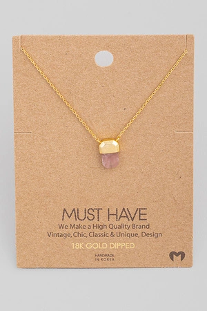 Opulent Stone Pendant Necklace